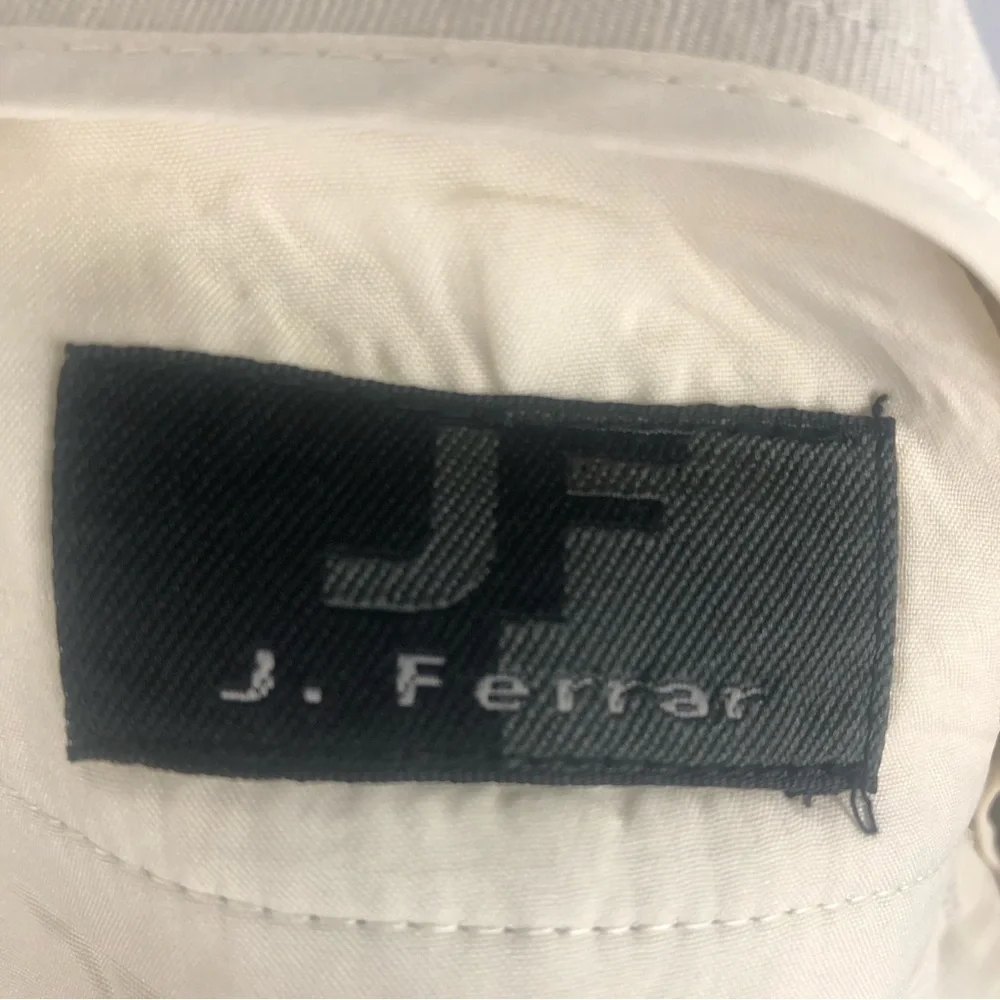 J FERRAR Slacks (38W/30L) cream/beige pleated front